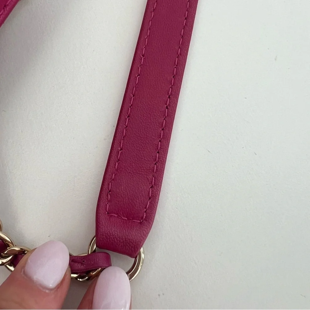 Chanel Lambskin CC Mania Flap Bag in Pink